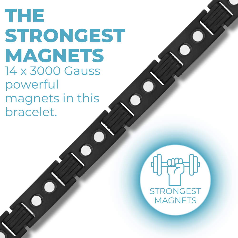 Mens Magnetic Bracelet Double Strength
