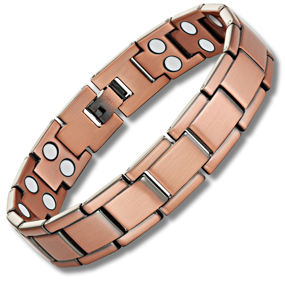 Mens Double Strength Copper Magnetic Bracelet