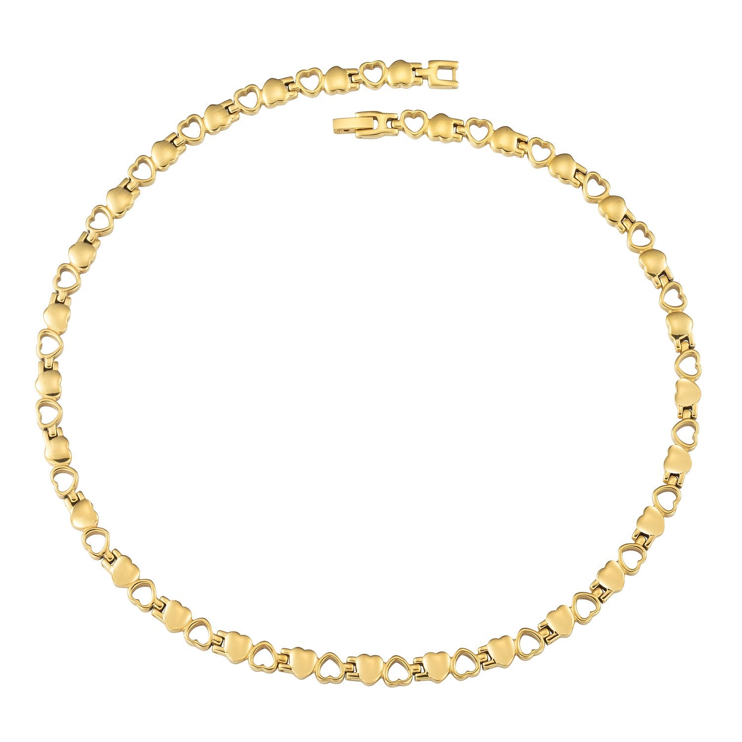 Ladies Magnetic Therapy Necklace- Gold Tone